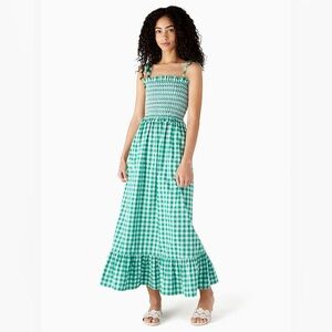 KATE SPADE ♠️ GINGHAM SMOCKED BODICE DRESS🌷🌷🌷🌷🌷🌷🌷🌷🌷🌷🌷🌷🌷